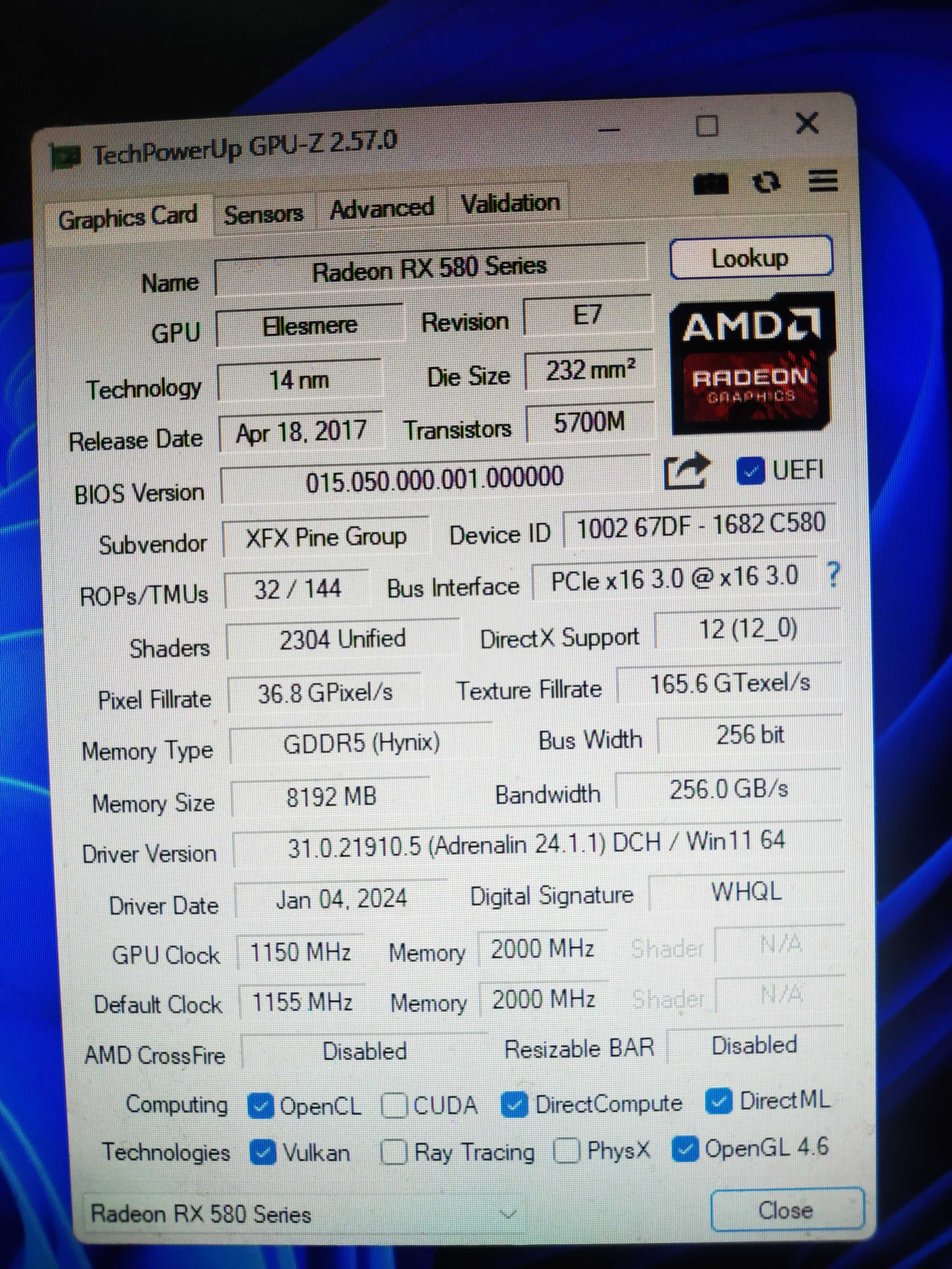 Відеокарта PowerColor AMD Radeon RX 580 8GB GDDR5 Red Devil Б/У