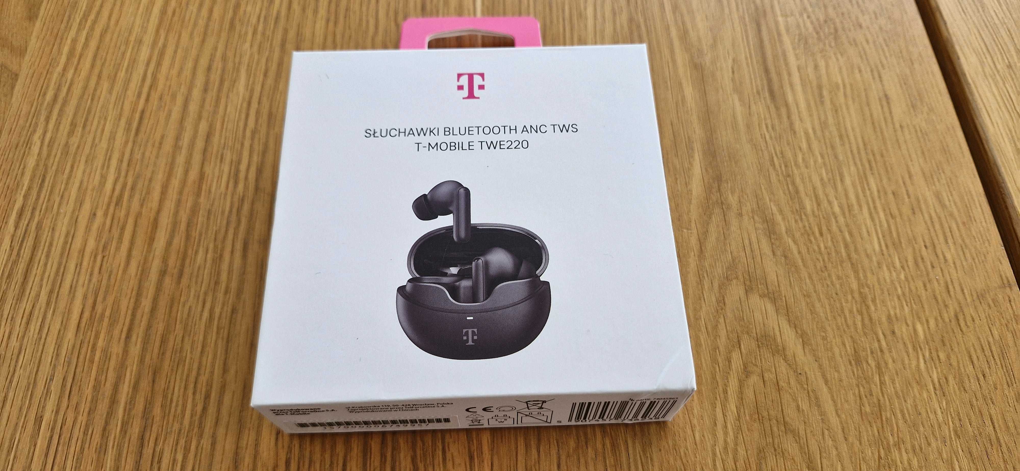 Słuchawki Bluetooth ANC TWS T-Mobile TWE220 nowe, nieużywane