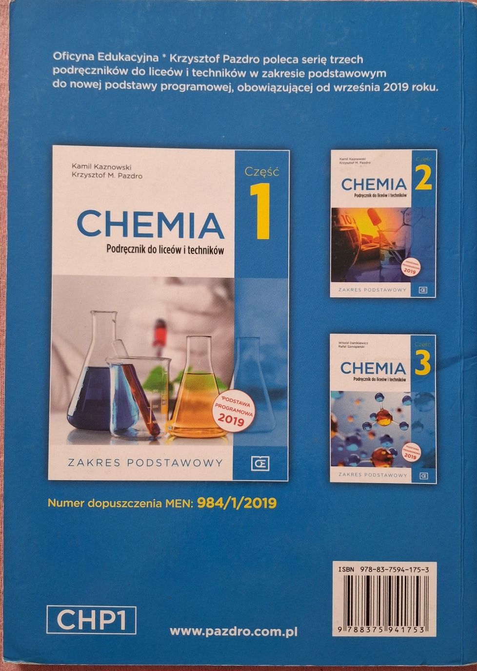 Podręcznik do chemi do klasy 1