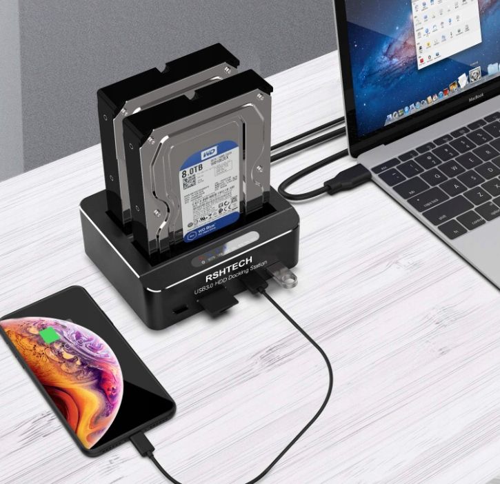RSHTECH Stacja dokująca dysku twardego USB 3.0 do Dysków POWYSTAWOWY