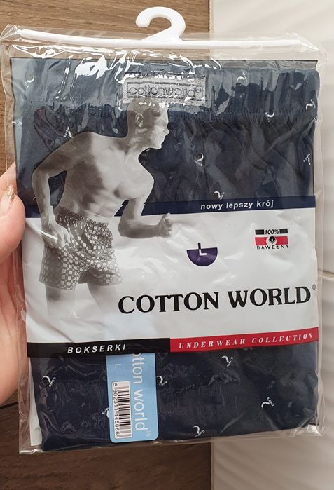 Granatowe L męskie luźne bokserki  bawełniane 100% bawełna 2XL,3XL,XL