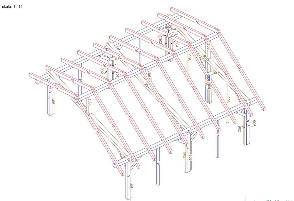 ALTANA ZADASZENIE prefabrykowana CNC samodzielny montaż
6x6m