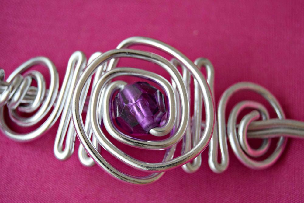 Travessa de cabelo artesanal