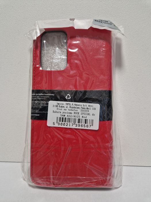 Kabura pozioma BOOK SPECIAL do SAMSUNG GALAXY A52/A52S Czerwona