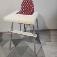 Krzesełko do karmienia Ikea Antilop z podnóżkiem