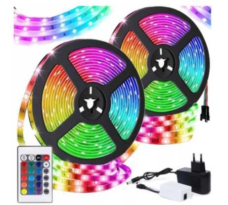 Taśma led wodoodporna smd 5050 RGB pilot + biały 5m