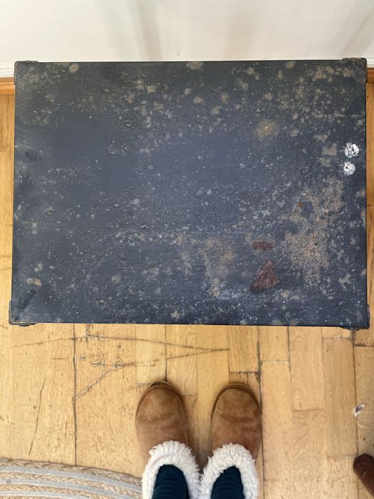 Mesinha preta de ferro para jardim Ikea