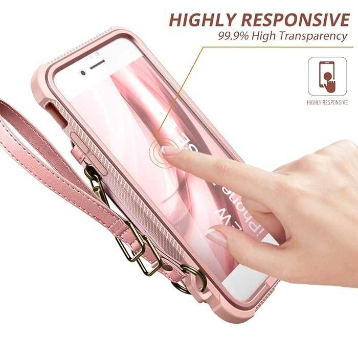Dracool iPhone 7/8 SE 2020 SE 2022 portfel etui 360 mocne pancerne róż