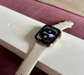 Apple Watch serii 7 stal nierdzewna 45mm złoty.