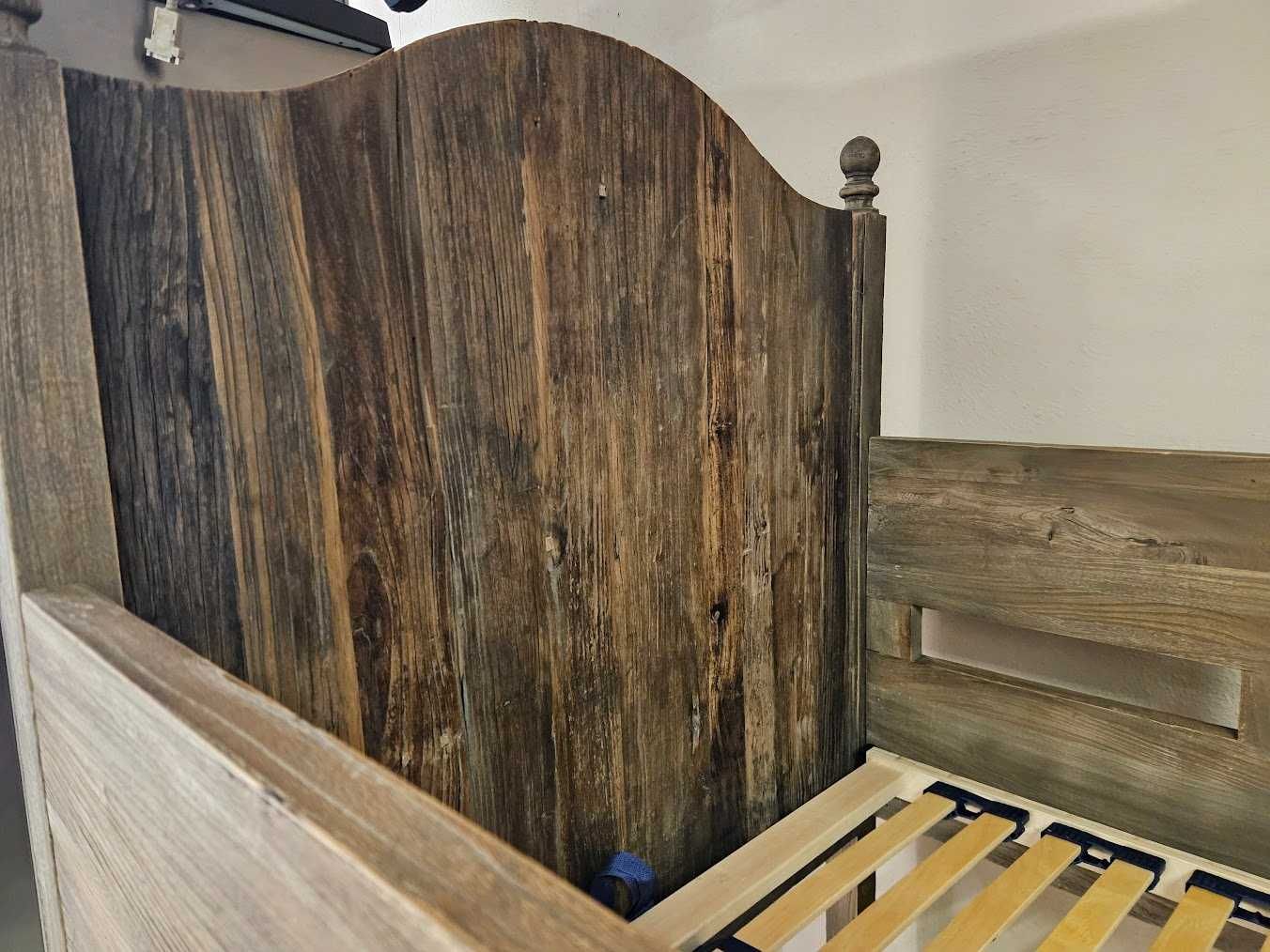 Łóżko piętrowe dębowe lity dąb 210x90 ręczna robota