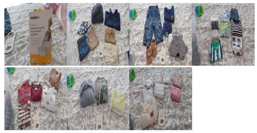 Enxoval completo de bebé menino dos 0 aos 12 meses – excelente estado