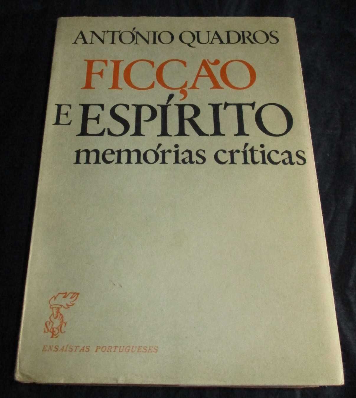 Livro Ficção e Espírito António Quadros 1ª edição