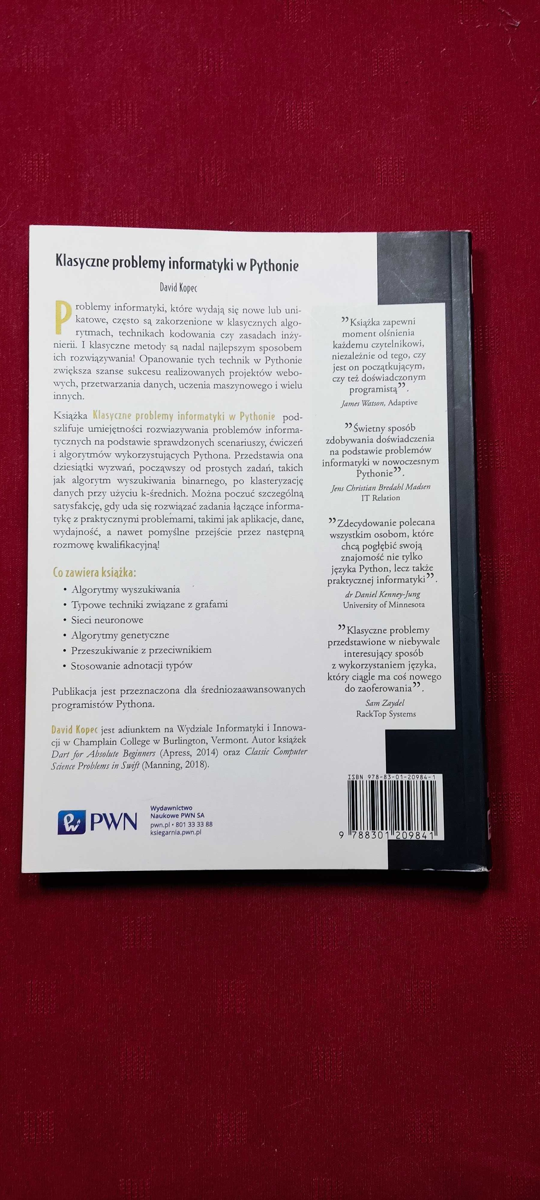 Klasyczne problemy informatyki w Pythonie - David Kopec