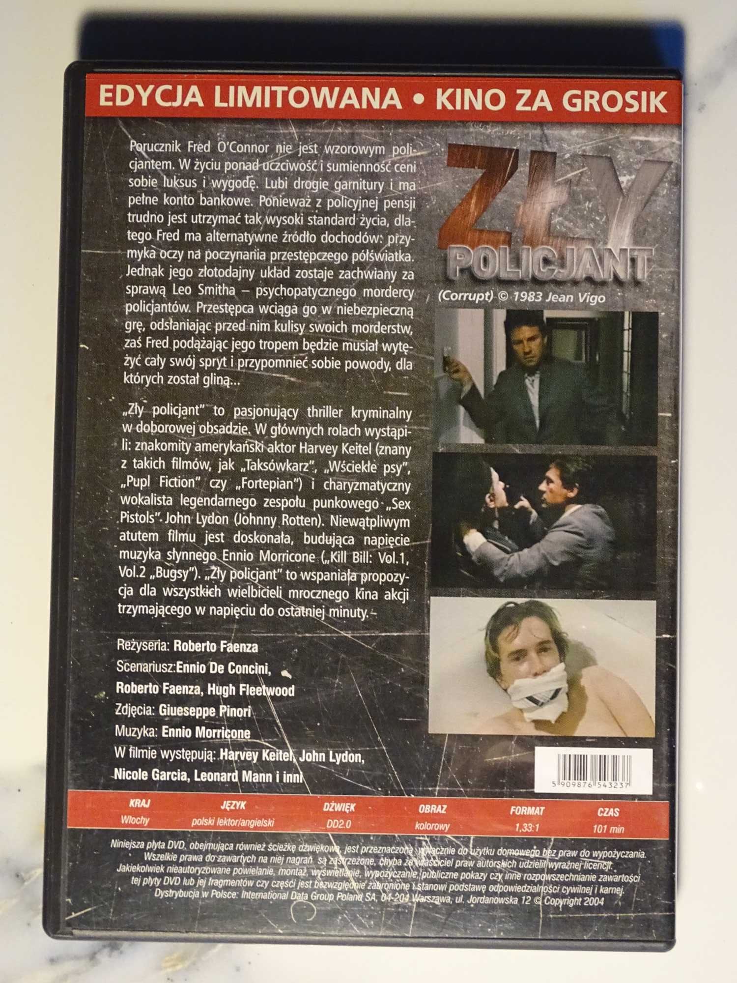 DVD: "Zły policjant". Harvey Keitel, John Ly.don