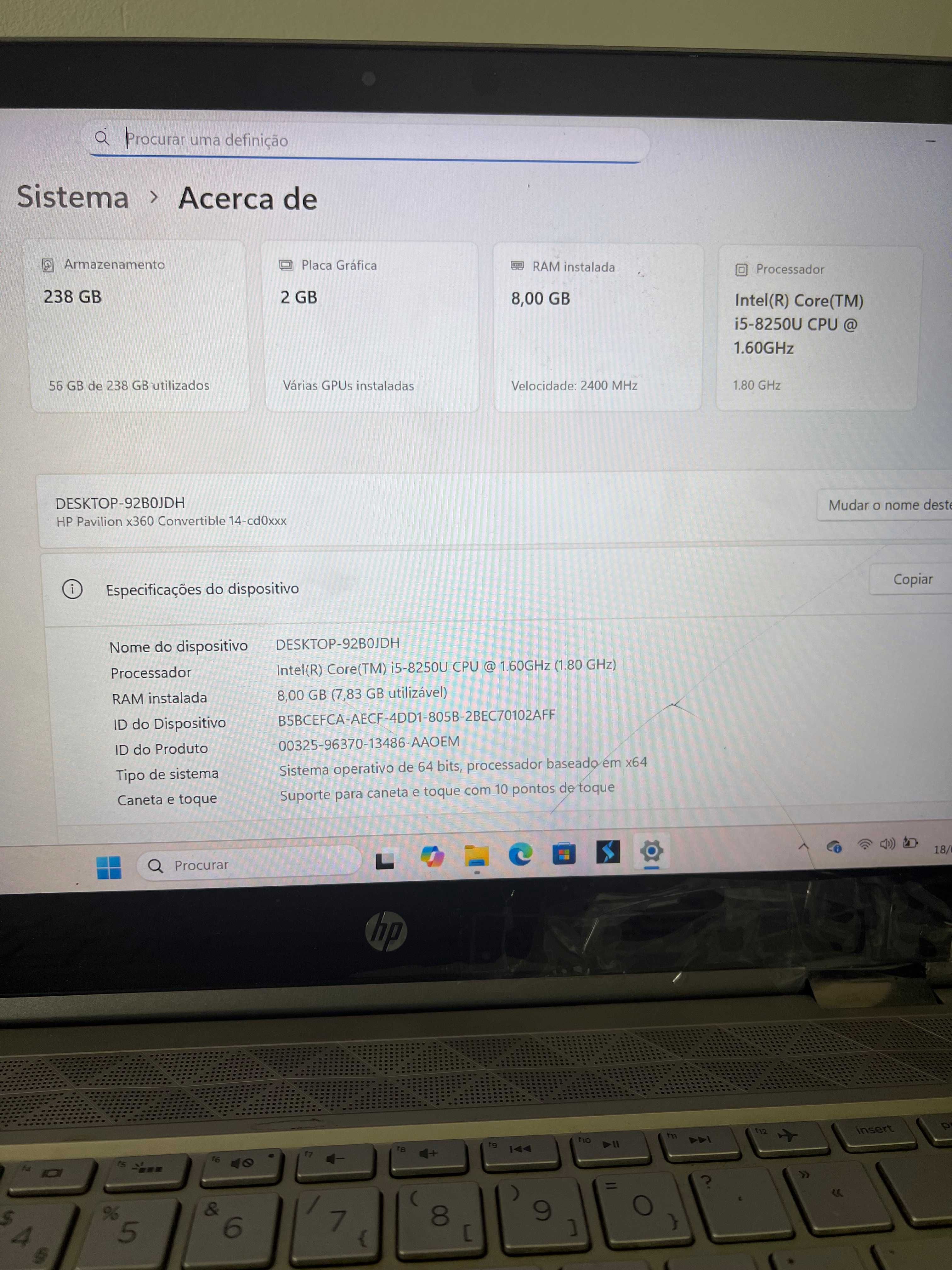 HP Pavilion x360 i5 Portátil e Tablet