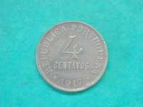 1289 - República: 4 centavos 1917 cuni, por 0,50