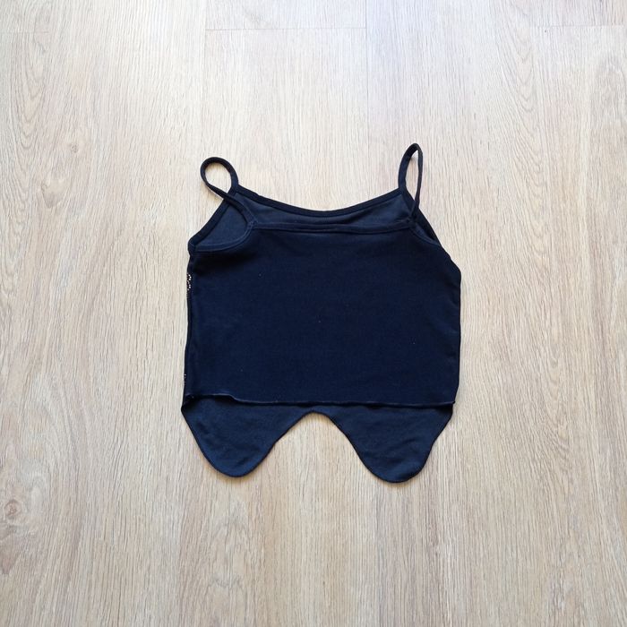 Bluzka czarna top dziewczęcy ozdobny karnawałowy