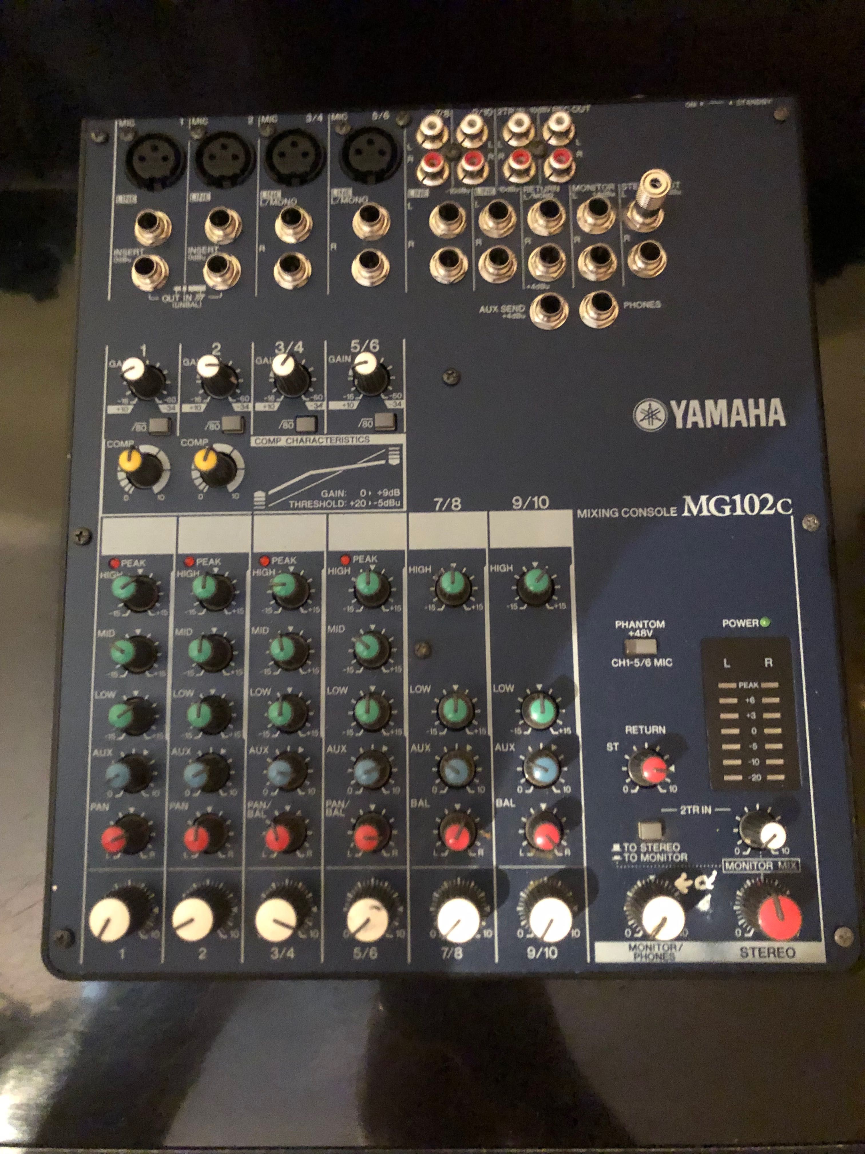 Mixer firmy Yamaha Mg102c okablowanie zasilacz