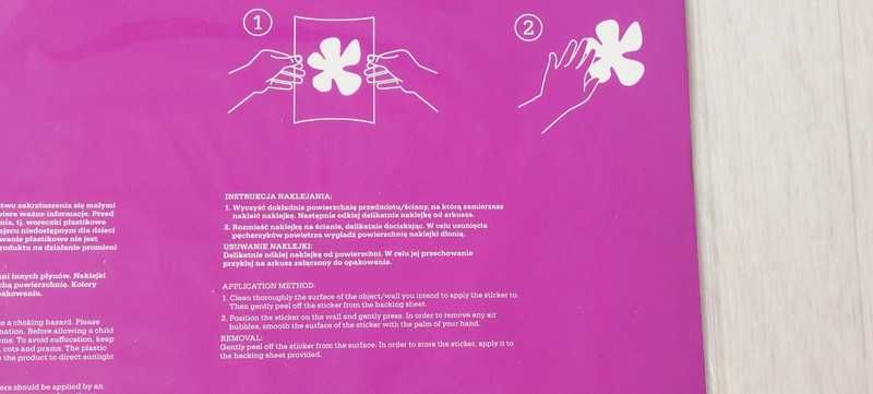 Nowe naklejki dekoratorskie na różne powierzchnie wzór kwiaty