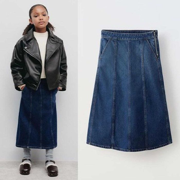 Zara спідниця юбка зара джинс джинсова довга р. 152 на 11-13 р