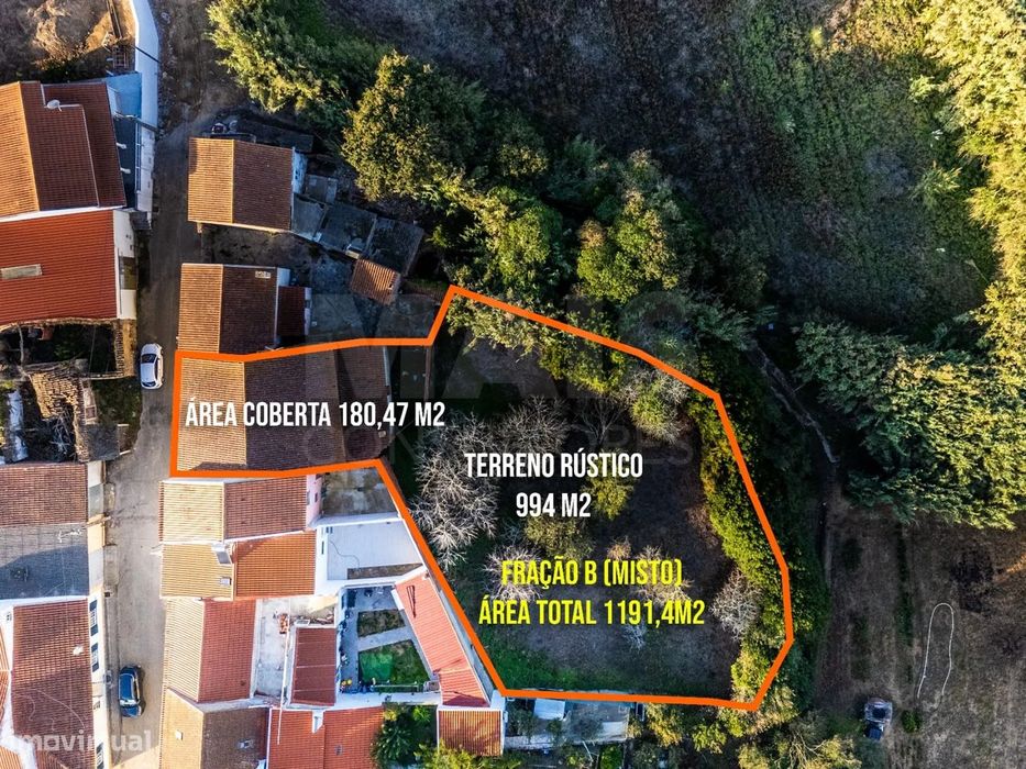 Afetação Moradia T1 com Garagem, Logradouro e Terreno