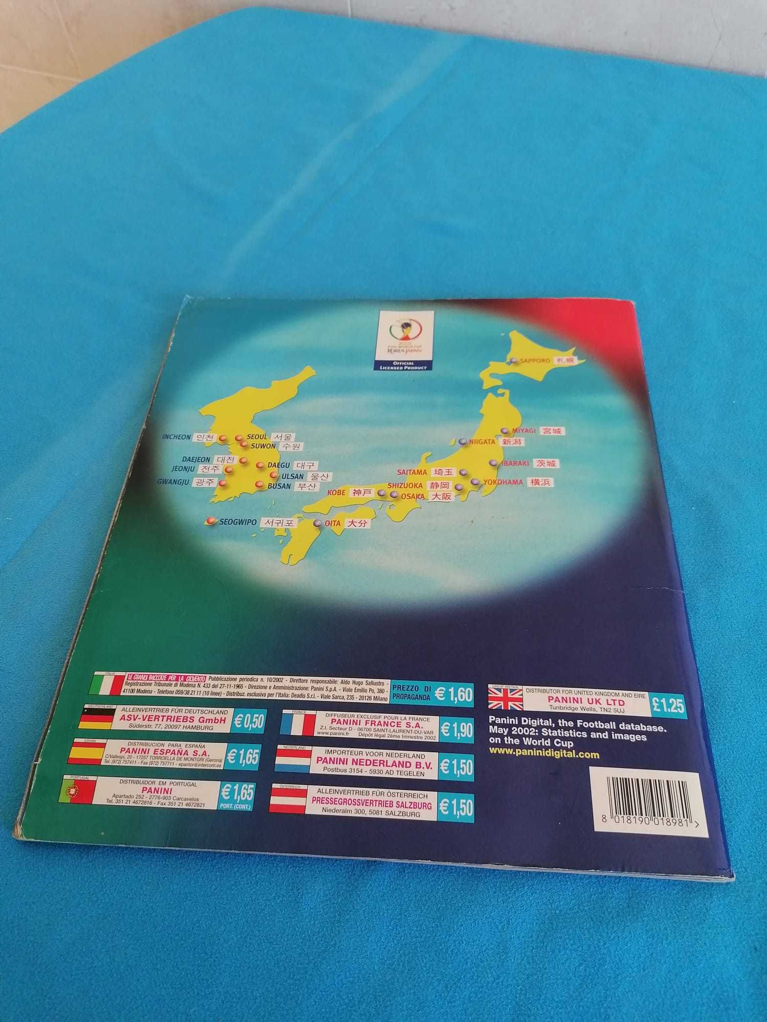 Caderneta Panini FIFA World Cup Korea Japan 2002. Incompleta
