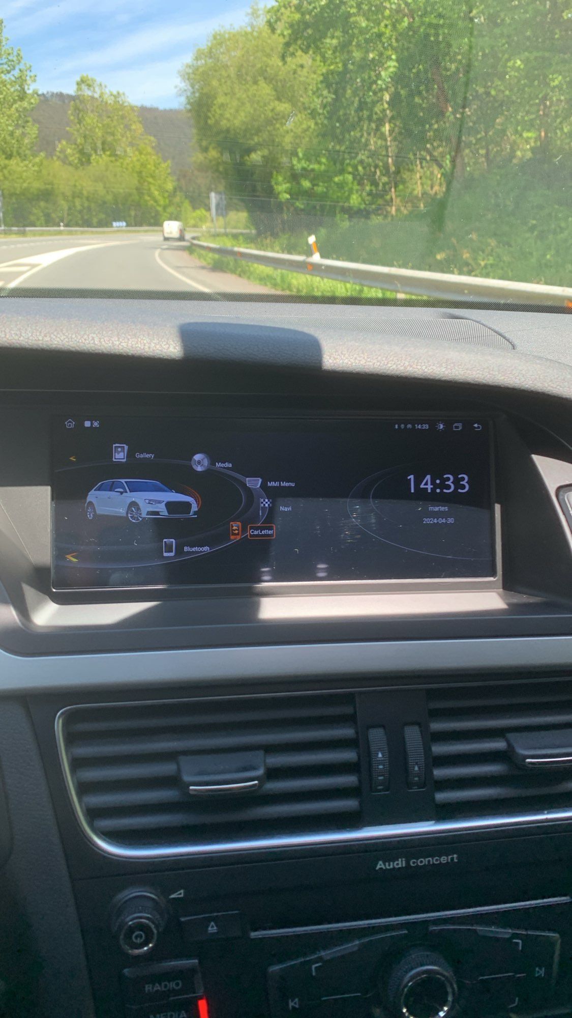 Rádio 8,8" Android Audi A4 de 2013-16 Carplay GPS Knob 6/128GB 8-core