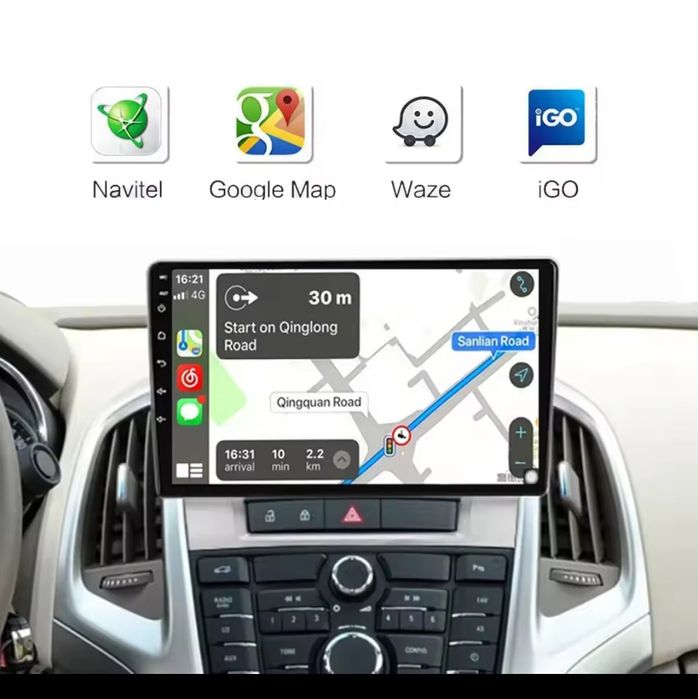 Rádio Android 2Din Opel Astra J GPS WiFi Bluetooth USB