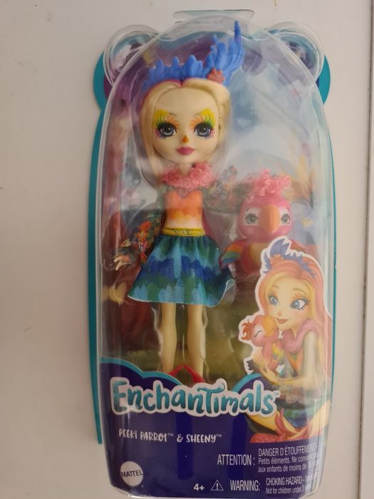Nowa lalka enchantimals Peeki papuga Sheeny