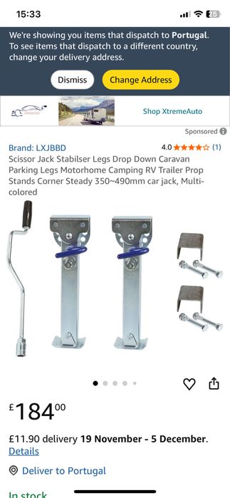 Establizador reboque auto caravana etc