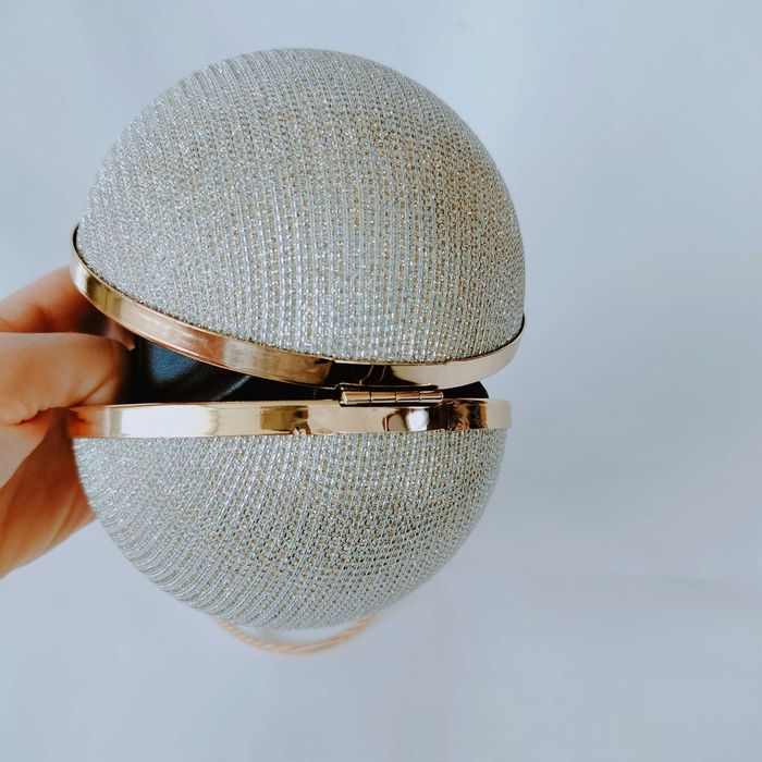 Nowa damska kopertówka torebka glamur kula glamur do ręki i na ramię