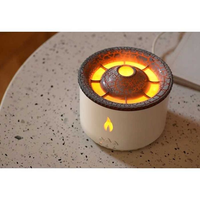 Dyfuzor / Nawilżacz wulkan LED – aromaterapia, ultra cichy, 360 ml