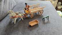 Playmobil wóz drabiniasty 2 konie i inne