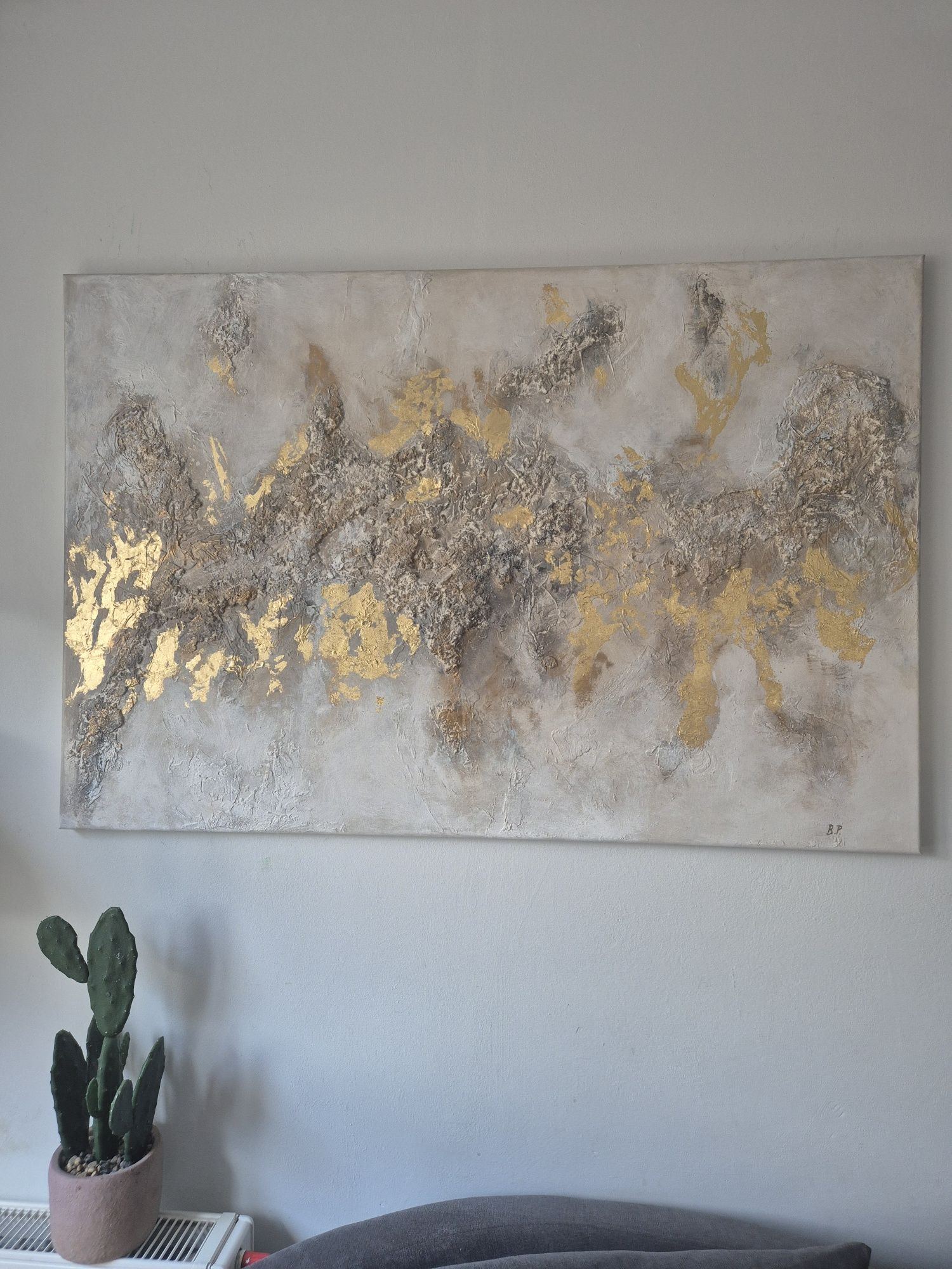 Obraz abstrakcja malowany ręcznie 70x100