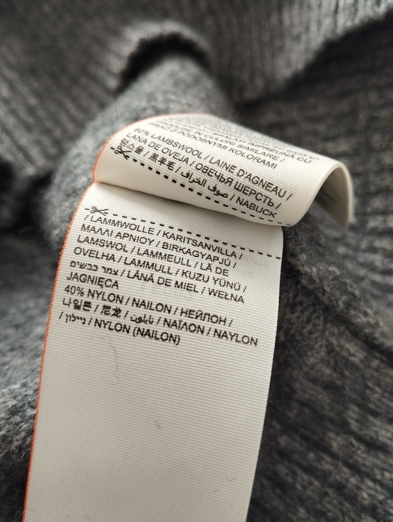 Jesienny, zimowy, ciepły sweter damski, uniseks z wełną basic r. M/L S