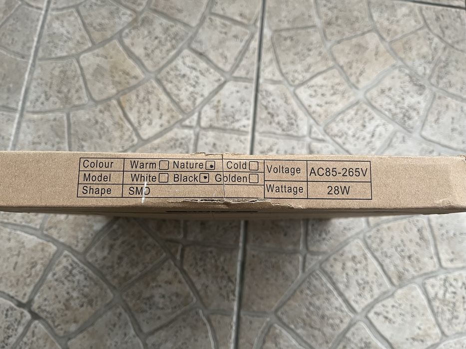 Lampa plafon płaski 30cm światło białe neutralne