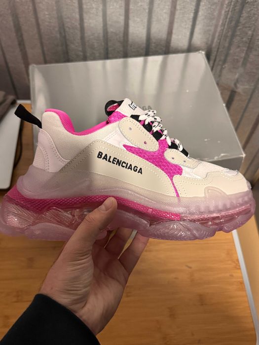 Nowe damskie buty Triple-S różowe, rozmiar 38