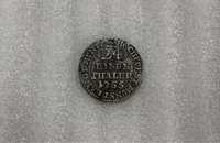 Srebrna moneta 1/24 talara 1755 Munster, najlepszy stan