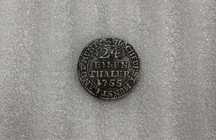 Srebrna moneta 1/24 talara 1755 Munster, najlepszy stan