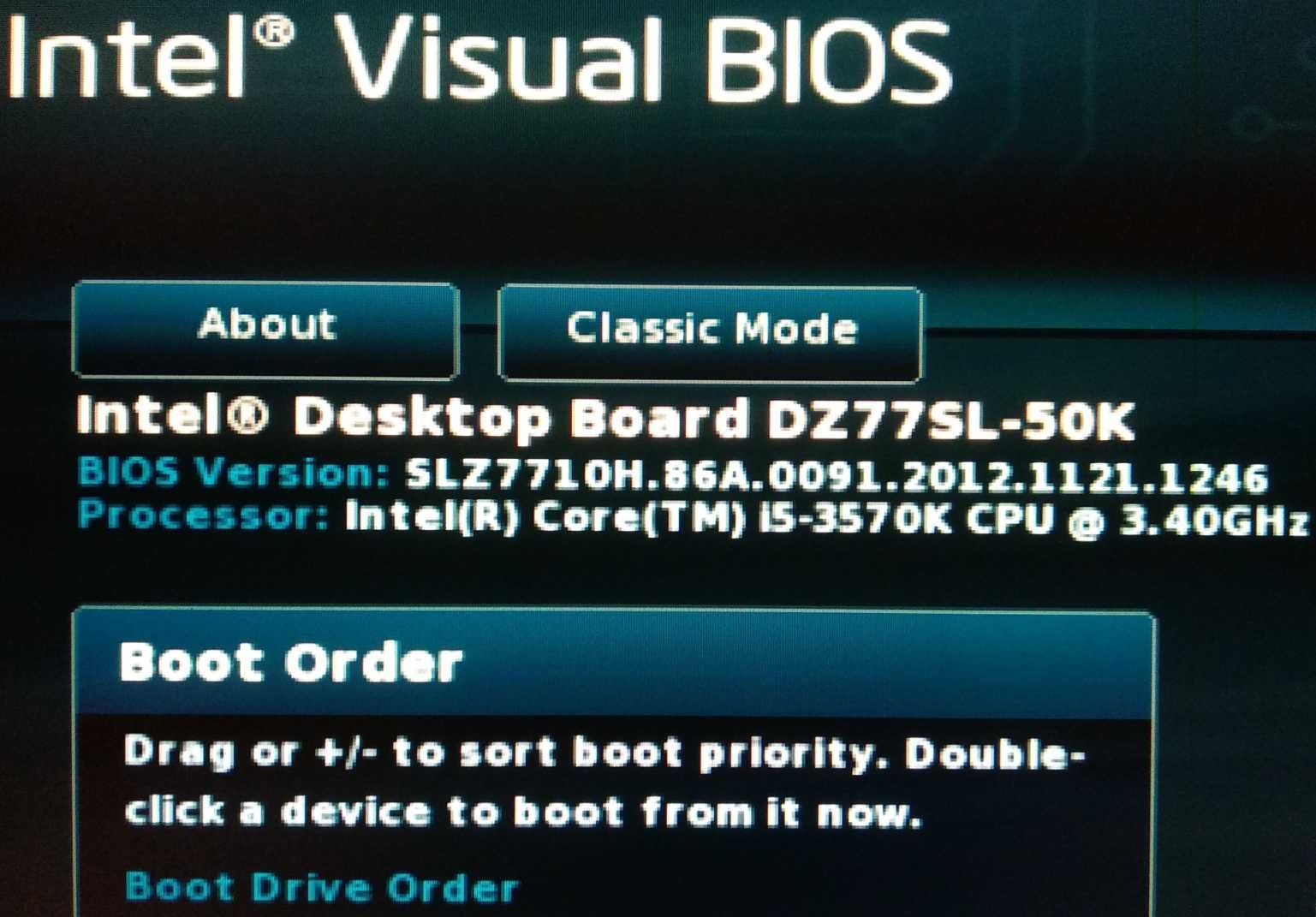 Intel DZ77SL + Intel i5-3570K 3,4GHz (Socket 1155) Гарантия 1 год
