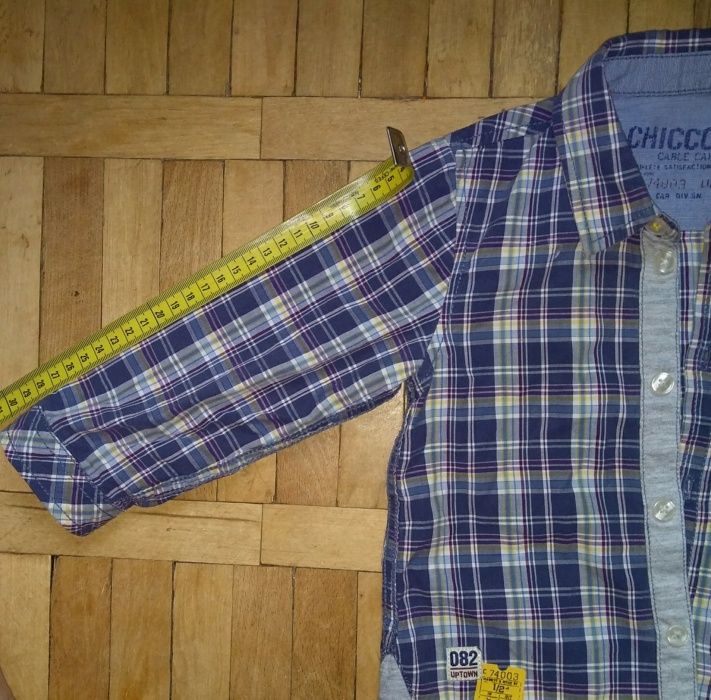 Рубашка в клетку с длинным рукавом Chicco (Чикко) на 1-2 года.