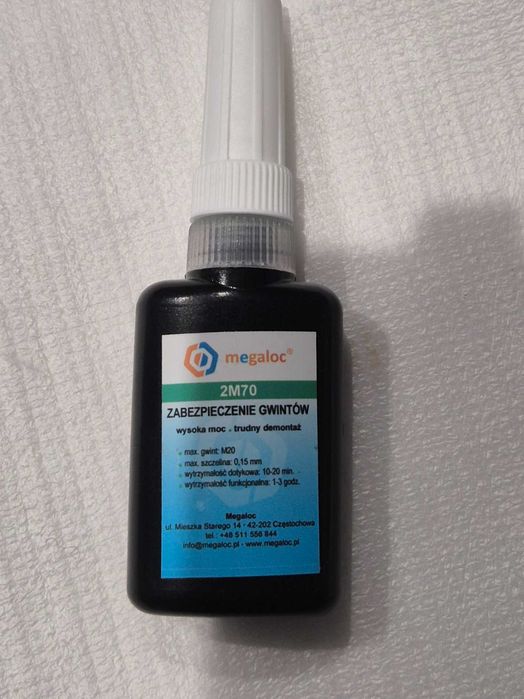 Klej do gwintów Megaloc 2M70 wysoka moc 10ml