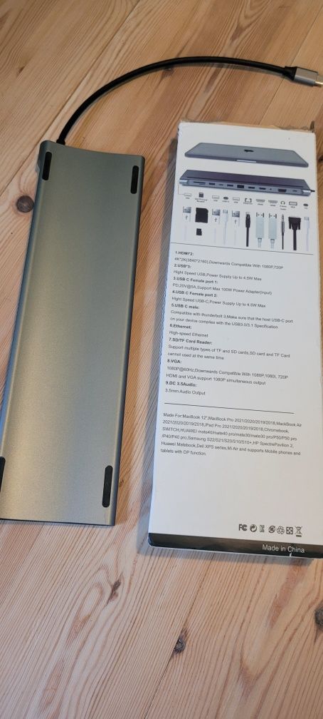 Stacja dokująca, hub USB-C 12 w 1