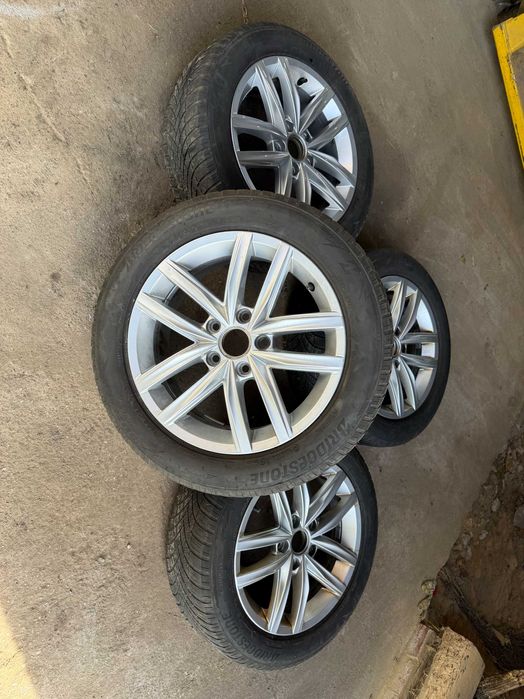Alufelgi Kola Opony 205/55r16 91H Bridgestone 5x112 ET46 Audi VW Skoda