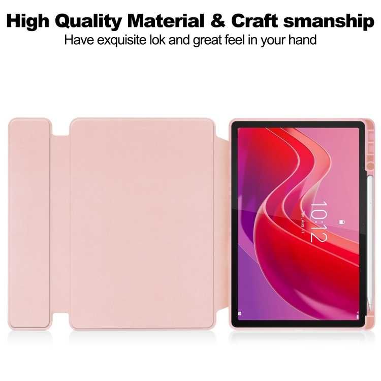 Różowe Obrotowe Etui Bezprzewodowa Klawiatura do Lenovo Tab M11