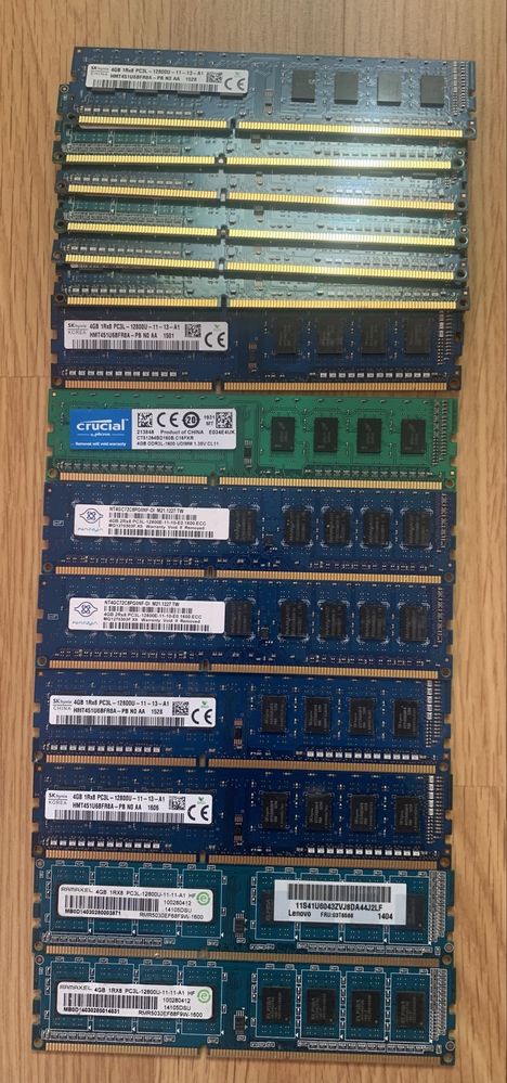 Оперативна пвмʼть  для РС. ddr3x4Gb