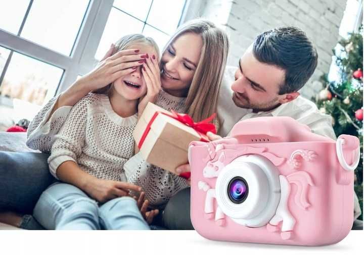 Aparat Cyfrowy dla Dzieci Dziecka Fotograficzny JEDNOROŻEC + Karta 4GB