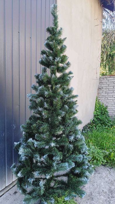 choinka sztuczna 2,20m z białymi końcami PROMOCJA OKAZJA