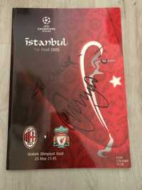 Program meczowy finał Liverpool Milan 2005 autograf Jerzy Dudek !
