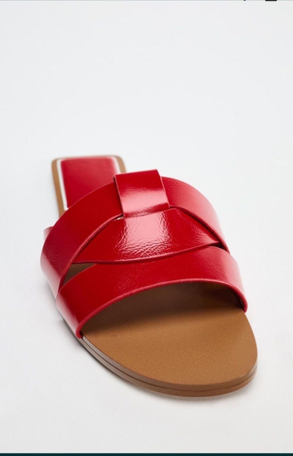 Шлепки Zara р 39 40 кожа новые